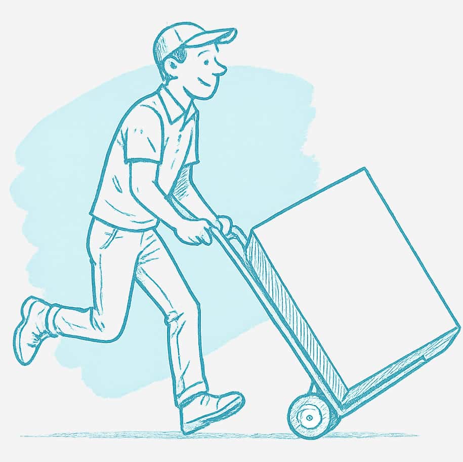 Entruempelung Plagwitz Illustration Transport
